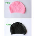 Pink Purple Silicone Solid Swimming Cap Hats